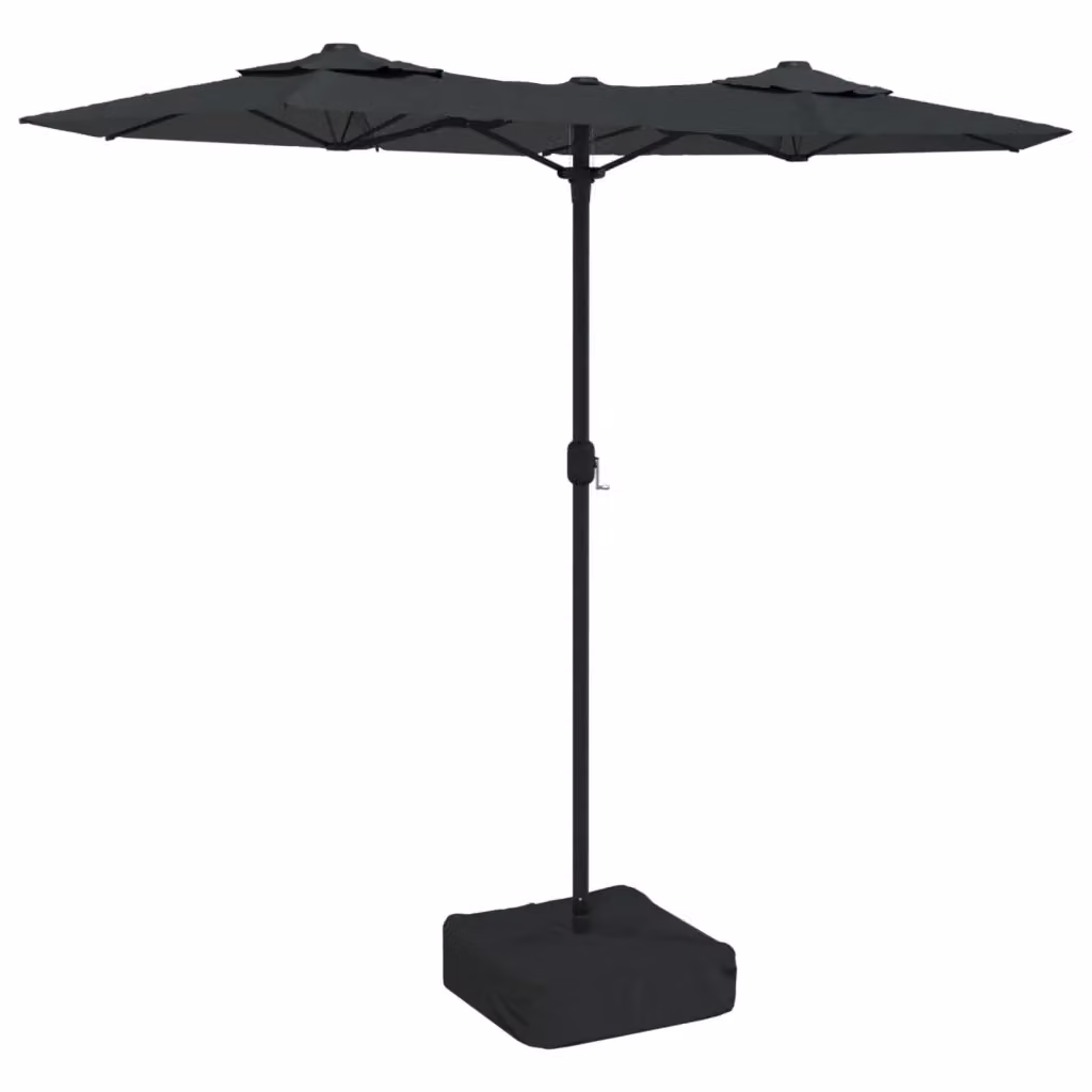 Ombrellone a Doppia Testa con LED vidaXL Antracite L: 316 cm, H: 240 cm, P: 145 cm – 2