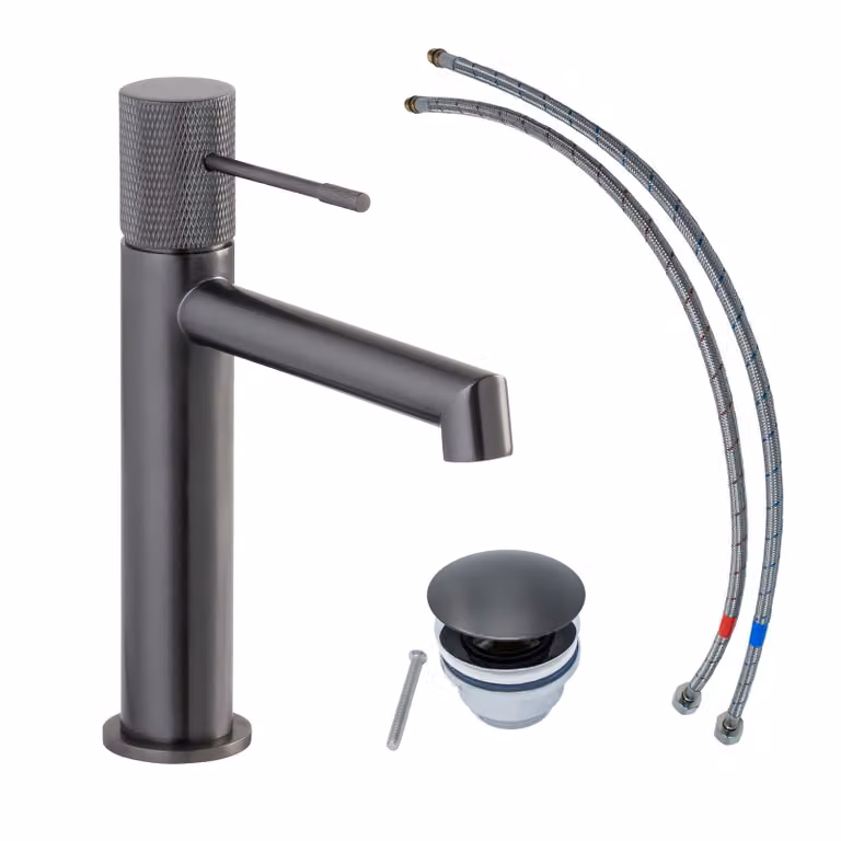 Miscelatore per lavabo SCHÖNER WOHNEN collezione KADIA M, industriale, rubinetto adatto ai lavabi a parete del vostro bagno