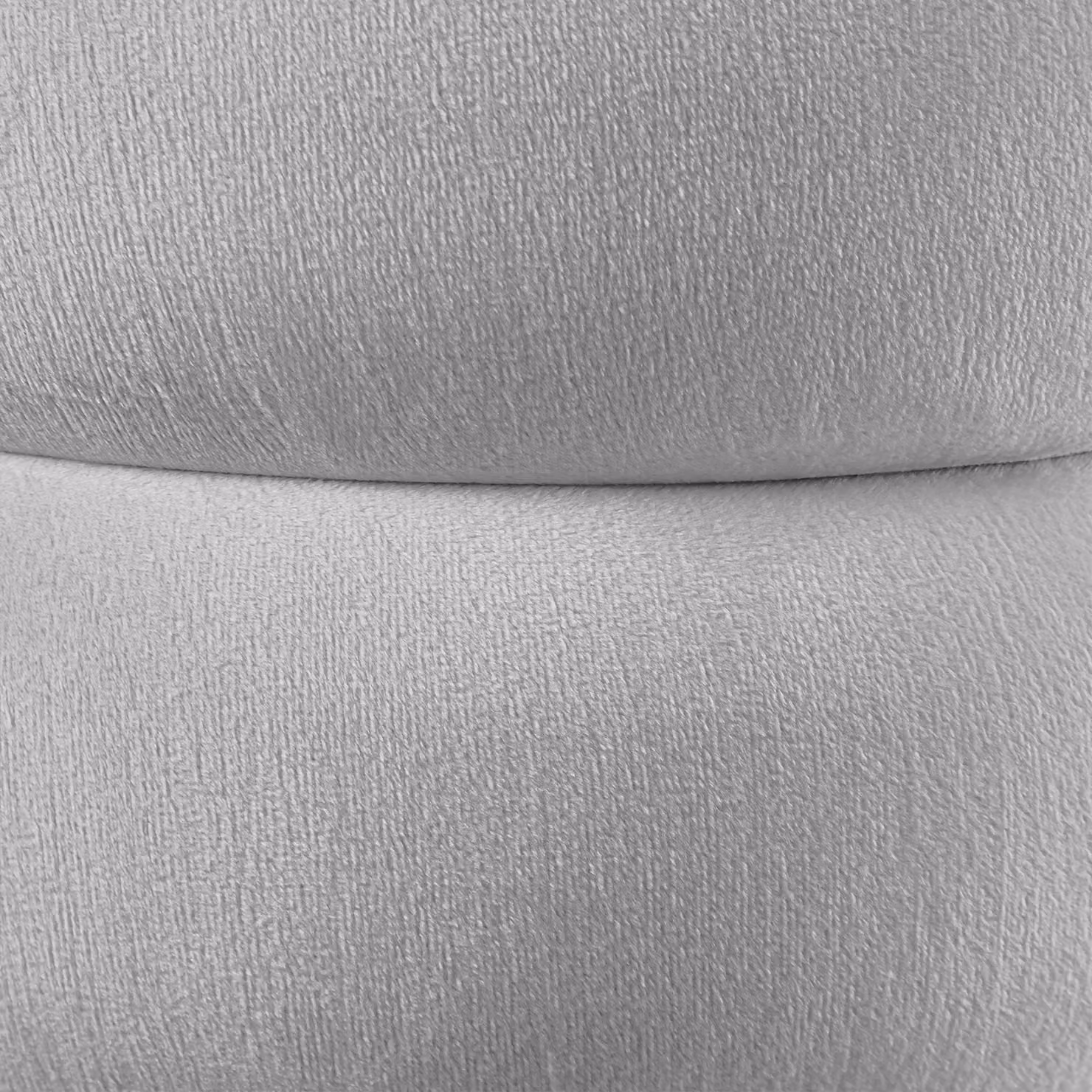 Sgabello cilindrico imbottito tectake in velluto grigio con rivestimento rimovibile e impilabile – 1