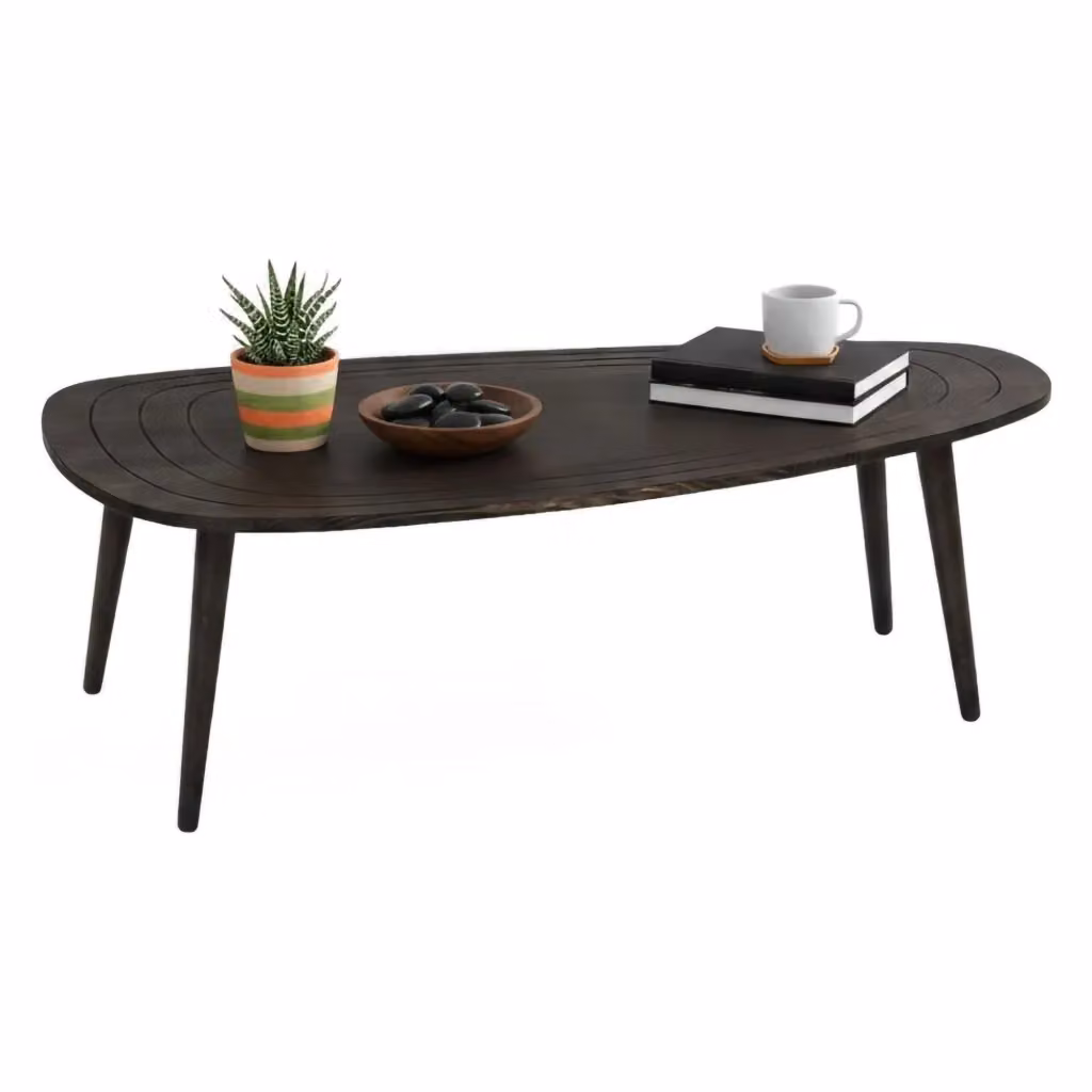 Tavolino da salotto Eugenia DMORA in legno, colore antracite, L: 115 cm, P: 50 cm, H: 38 cm – 2