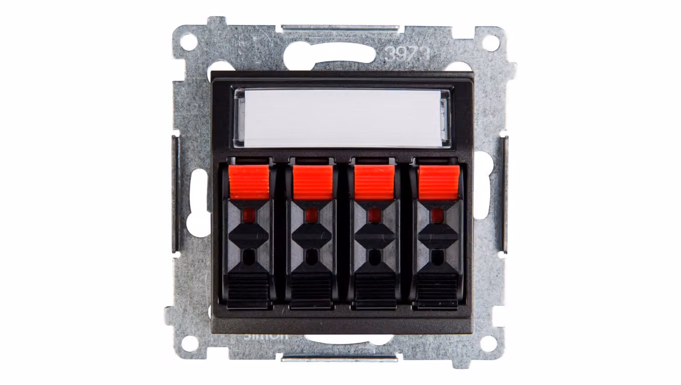 Simon 54 Presa per diffusori quadrupla antracite DGL34.01/48