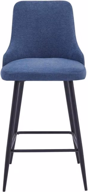 Set di 4 Sgabelli Chantal In Tessuto 320gr Blu Avio Dimensione 47x52,5x100cm