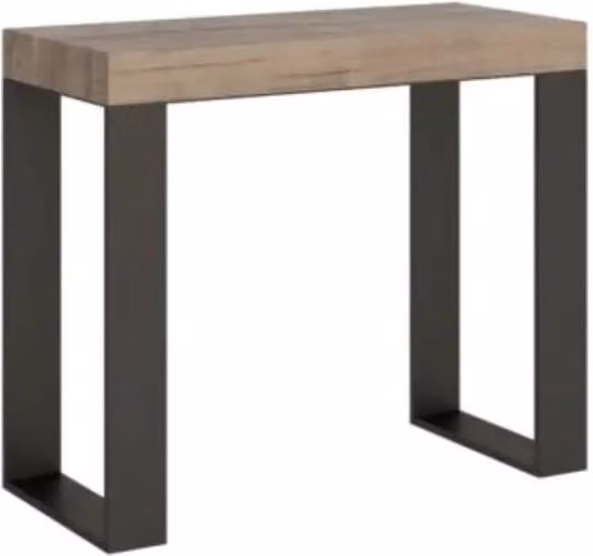 Consolle allungabile 90x40/300 cm Tecno quercia natura gambe antracite