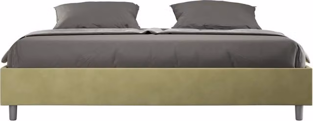 Letto Matrimoniale Extra Large Sommier 200x200 cm con Rete Azelia Tè Verde