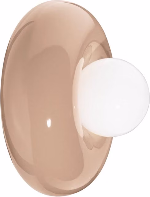 Applique Ferroluce BumBum in Ceramica Grigio Sabbia con Luce G9 in Stile Art Decò
