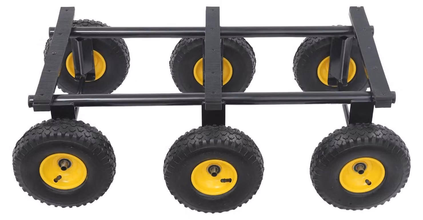 Trasportatore multiuso, costruzione robusta, capacità di carico di 544,31 kg, colore nero