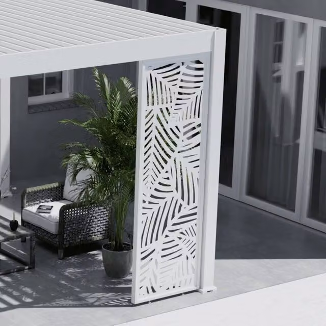 Pannello decorativo con foglie Ombréa VS 1M - Bianco