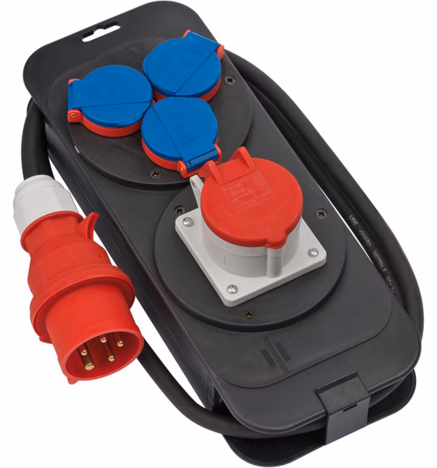 Brennenstuhl 1151600010 Stromverteilereinheit (PDU) Schwarz - Blau - Rot 4 AC-Ausgänge (1151600010)