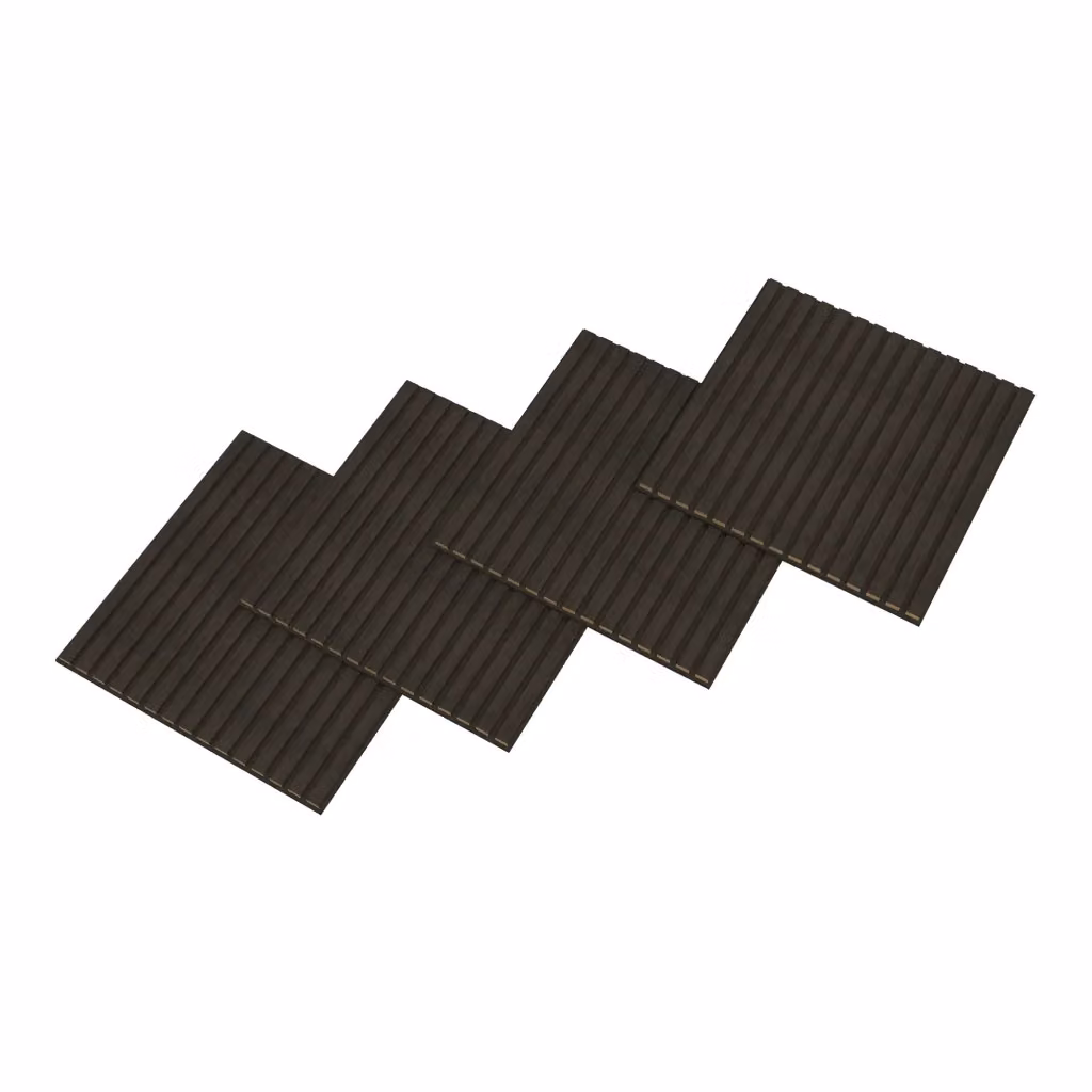 Set di 8 pannelli acustici NEU.HOLZ effetto rovere grigio scuro, superficie totale 2,88 m² – 2