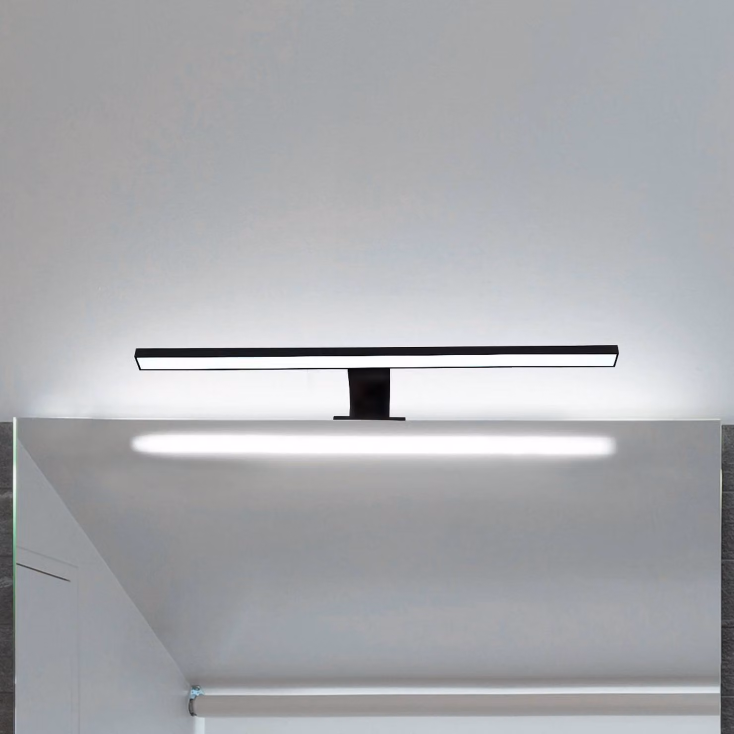 B.K. Licht Applique da parete Bill, Nero, Bagno, Metallo, Moderno, Applique