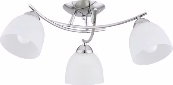 Lampada da soffitto SEVA cromata 5xE27x15W in metallo, dimensioni: 20,5x51x51 cm, IP20, Alfa