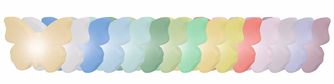 Luce da giardino "Shining Butterfly" 40 incl. modulo LED RGB + telecomando Bianco