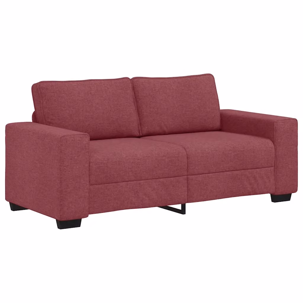Divano a 2 posti moderno vidaXL in tessuto rosso per soggiorno o ufficio L: 180 cm, P: 77 cm, H: 82 cm – 2