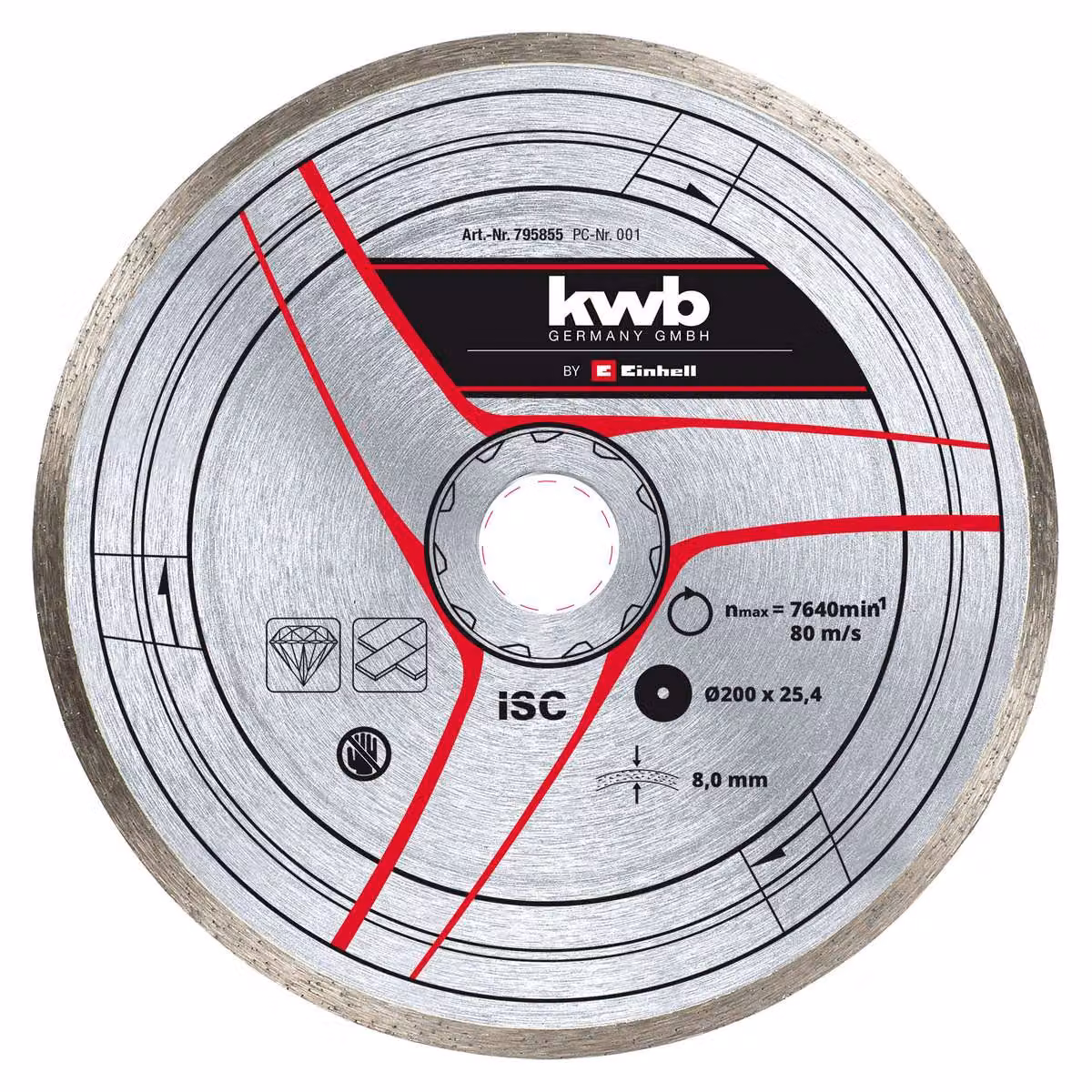 kwb by Einhell Accessori per tagliapiastrelle Disco da taglio DIA 200x25,4 mm