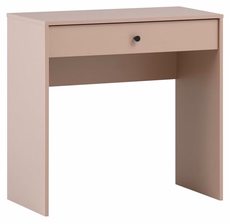 Scrivania con cassetto, dimensioni 80x40x78,5 cm, colore pesca