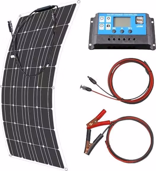 Pannello solare, flessibile, impermeabile, kit solare 100W