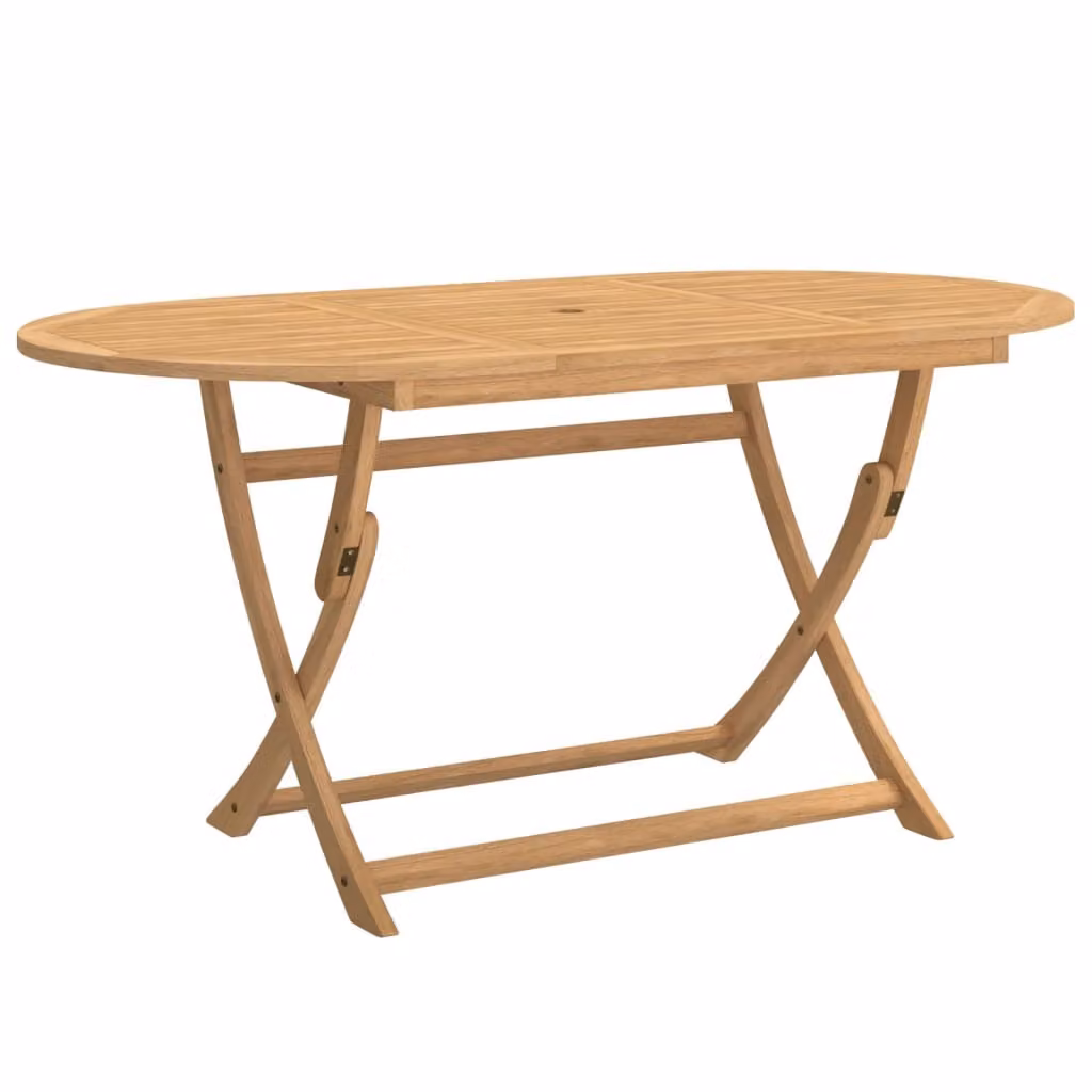 Tavolo da Giardino Pieghevole 160x85x75cm Legno Massello Acacia