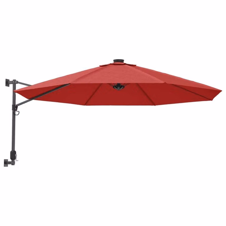 Ombrellone da parete rosso brillante 290 cm