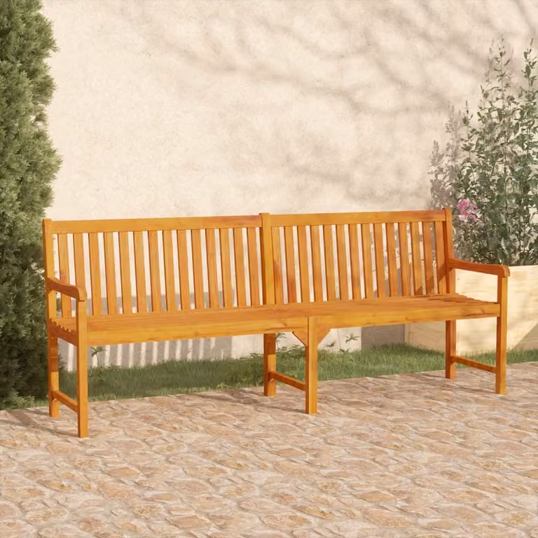 The Living Store Panca da giardino 219 cm in legno massiccio di acacia