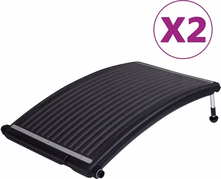 Pannelli Solari Termici Curvi per Piscina 2 pz 110x65 cm