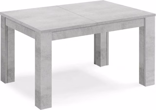 Tavolo allungabile da pranzo 130x90 fino a 250 cm Cemento modello BRIO MADE IN ITALY design moderno ideale per cucina, soggiorno e sala da pranzo