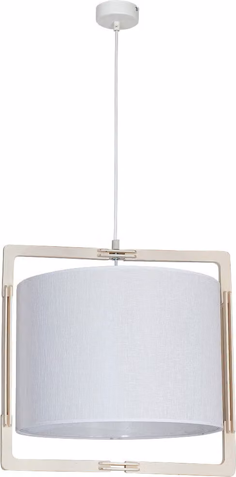 Lampada a sospensione LOKI bianca 1xE27x60W in metallo, dimensioni: 80x41x35 cm, IP20, Aldex