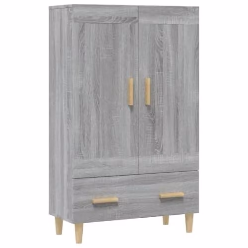 Helloshop26 Buffet bahut - Cassettiera portaoggetti per cucina, soggiorno, soggiorno, soggiorno, Sonoma 70 x 31 x 115 cm, in legno di ingegneria, colore: grigio 02_0036507