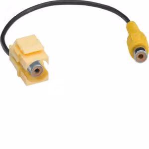 Hager Keystone Adattatore RCA Bu-Bu 0,2 m giallo GMKRCAGE