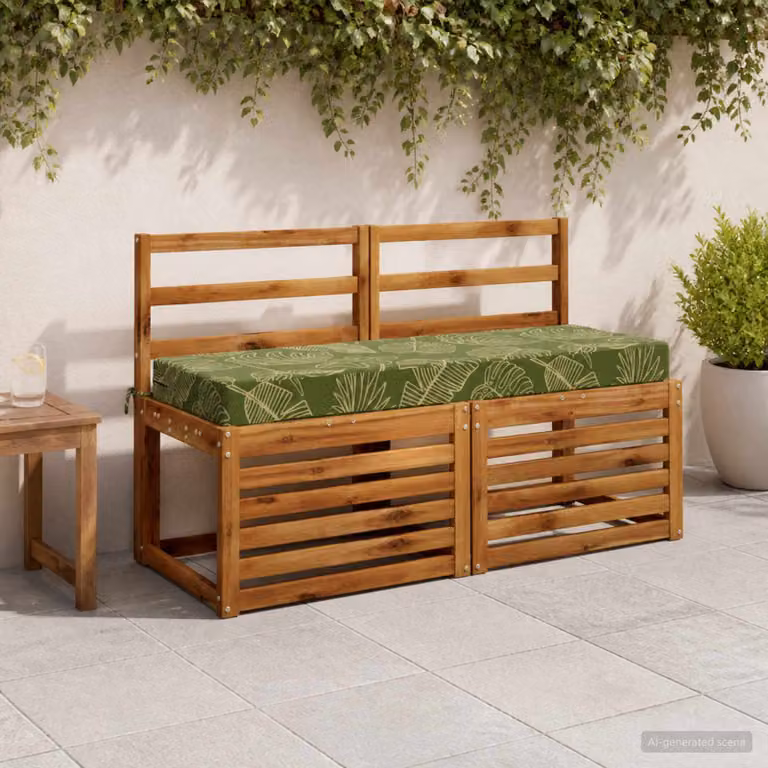 Cuscino per la seduta vidaXL SOEST con design a foglia in poliestere, lavabile e resistente ai raggi UV, disponibile in blu e verde
