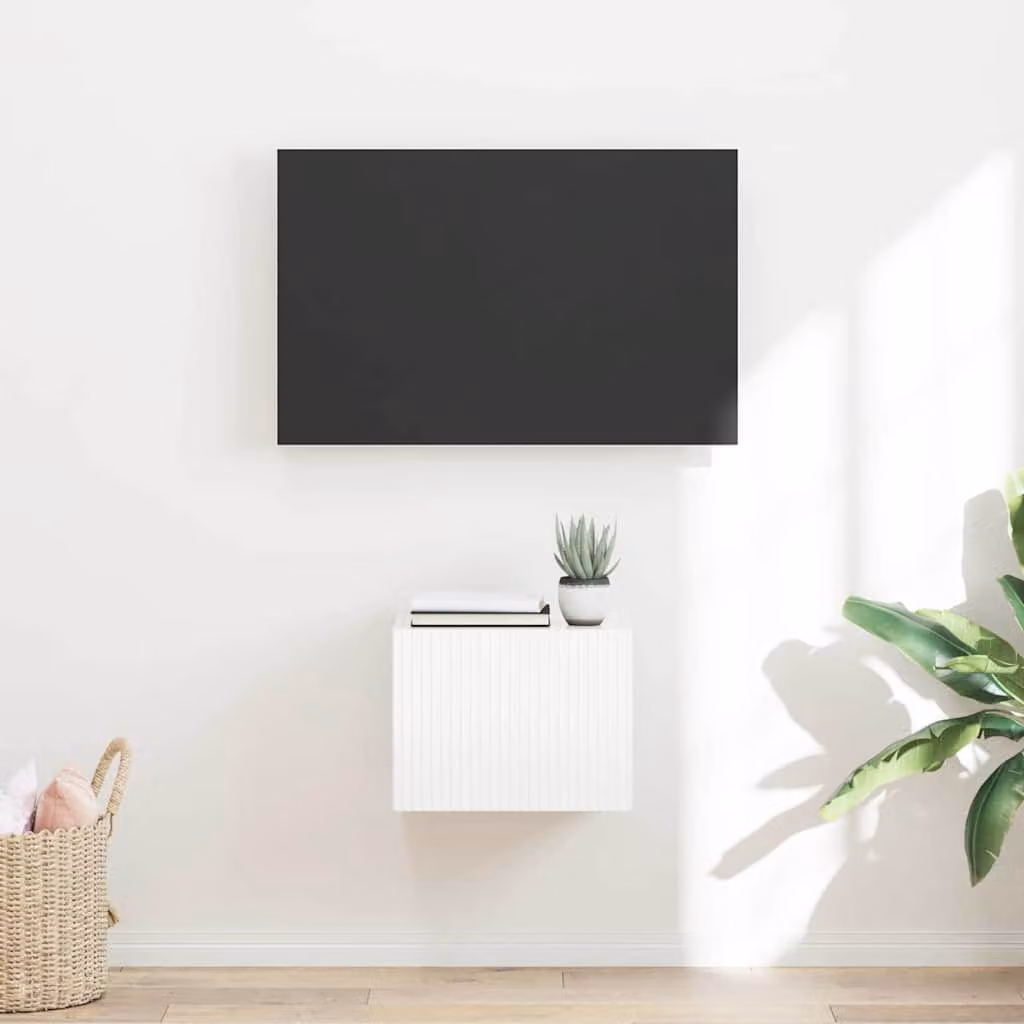 Mobile TV da parete vidaXL Bianco Lucido L: 39 cm, P: 31 cm, H: 29,5 cm