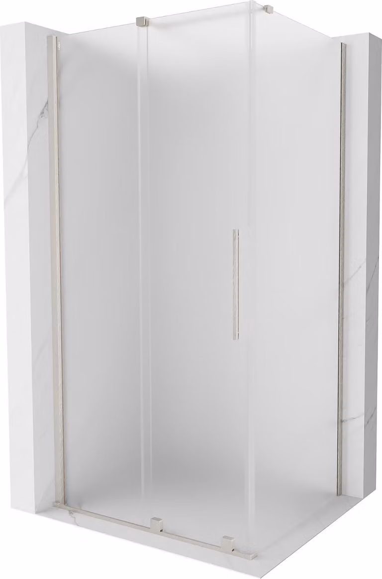 Mexen Velar cabina doccia scorrevole 110 x 90 cm, brina, nichel spazzolato - 871-110-090-31-97