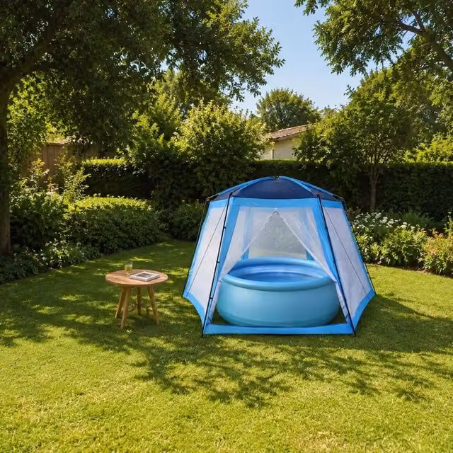 Pool Tent 660x580x250 Cm Blue