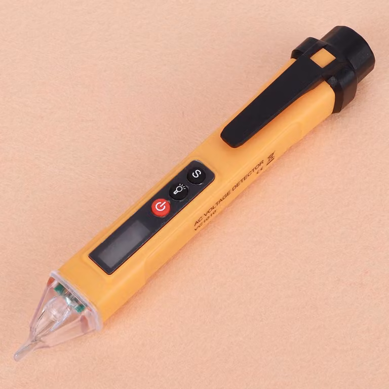 Tester digitale senza contatto per tensione elettrica AC 12-100 V (giallo e nero)