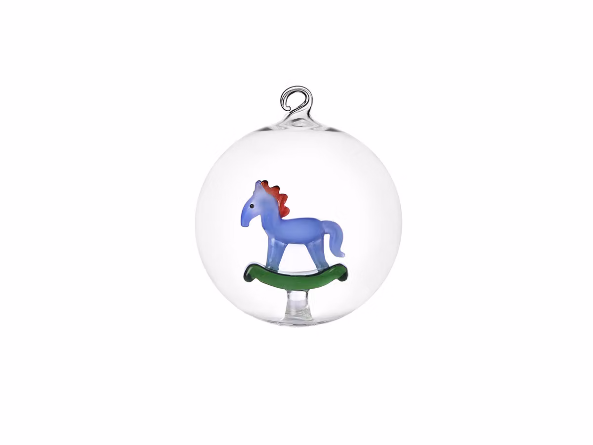 Schiaccianoci Palla di Natale Cavallo a Dondolo