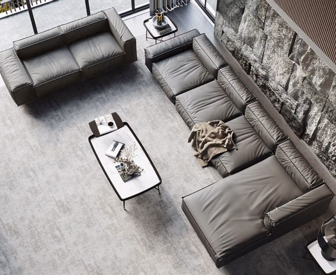 Ecksofa Sofa Couch Polster Wohnlandschaft Eck Sofas Garnitur L-Form Grau