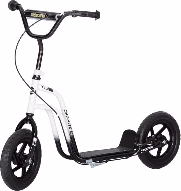 Monopattino per bambini Xylo con manubrio regolabile e ruote grandi, bianco – 1
