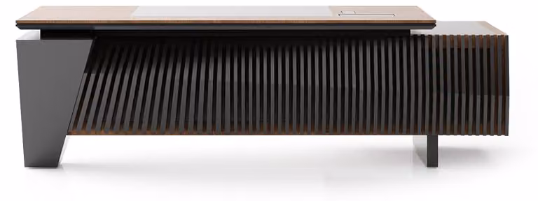 Klassischer schwarzer Holzschreibtisch modern und robust