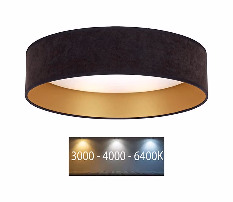Brilagi - Plafoniera LED VELVET LED/12W/230V d. 30 cm 3000K/4000K/6400K grigio/oro