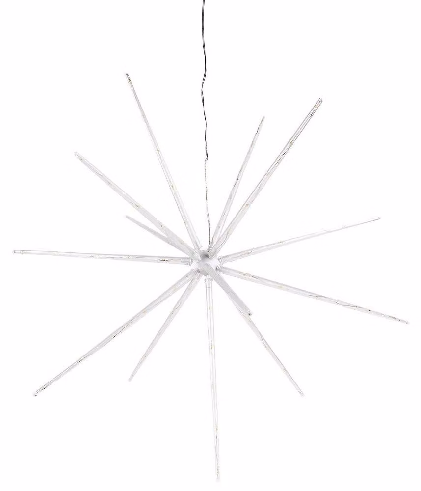 Fanale a LED tridimensionale per l'esterno, diametro 50 cm, luce bianco caldo, 8 funzioni, timer