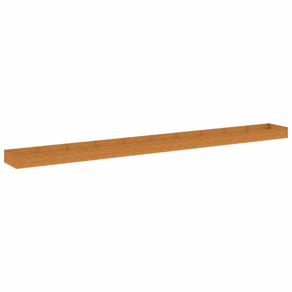 Fioriera Rialzata da Giardino vidaXL in Acciaio Corten Marrone L: 960 cm, P: 100 cm, H: 36 cm – 2