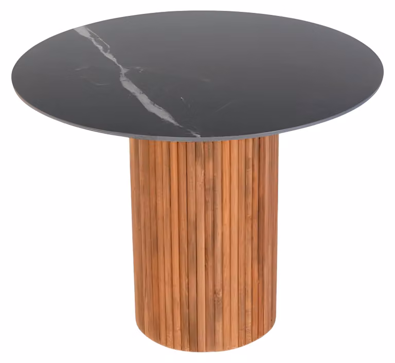 Tavolo da pranzo nero-marrone Designer Tavolo rotondo Mobili moderni in legno