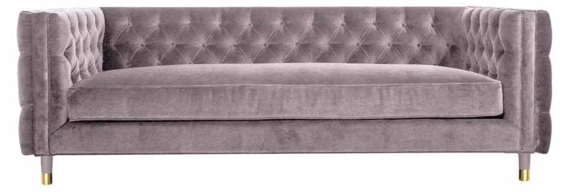 Chesterfield Sofa Taupe Möbel 4 sitzer xxl Big Textil Stoff Couchen Polster