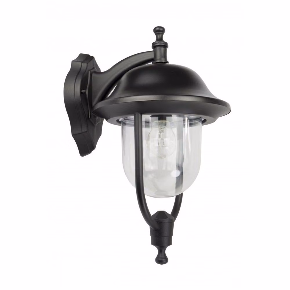 Lampada da parete bassa retrò 1xE27 nero IP43 SU-MA Prince K 3012/1/O