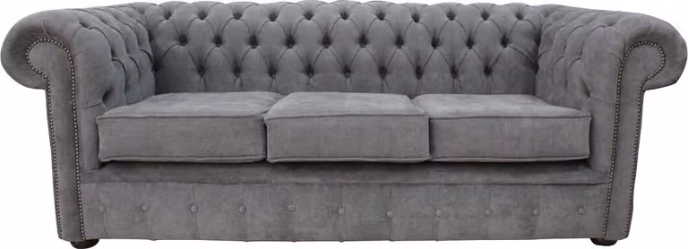 Chesterfield Design Luxus Polster Sofa Couch Sitz Garnitur Leder #252