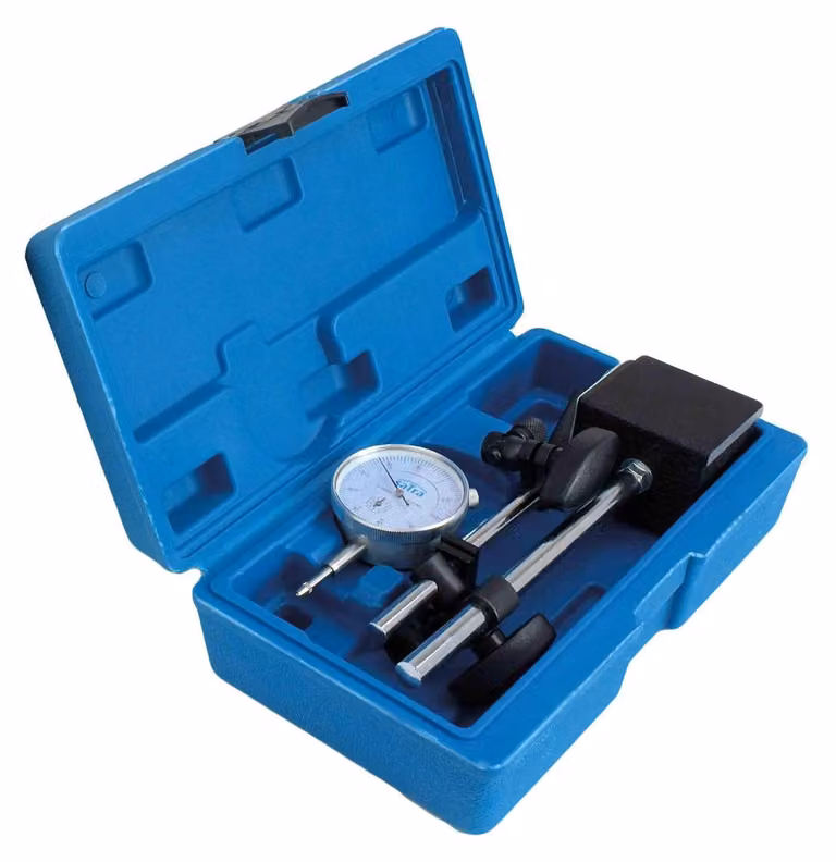 Comparatore centesimale a quadrante, Test DTI calibro 0-10 mm con base magnetica