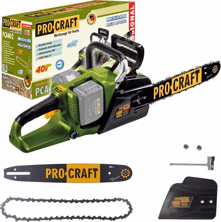Motosega a batteria Procraft PCA40/2 senza batteria e caricabatterie | PCA40/2, 6973934251425