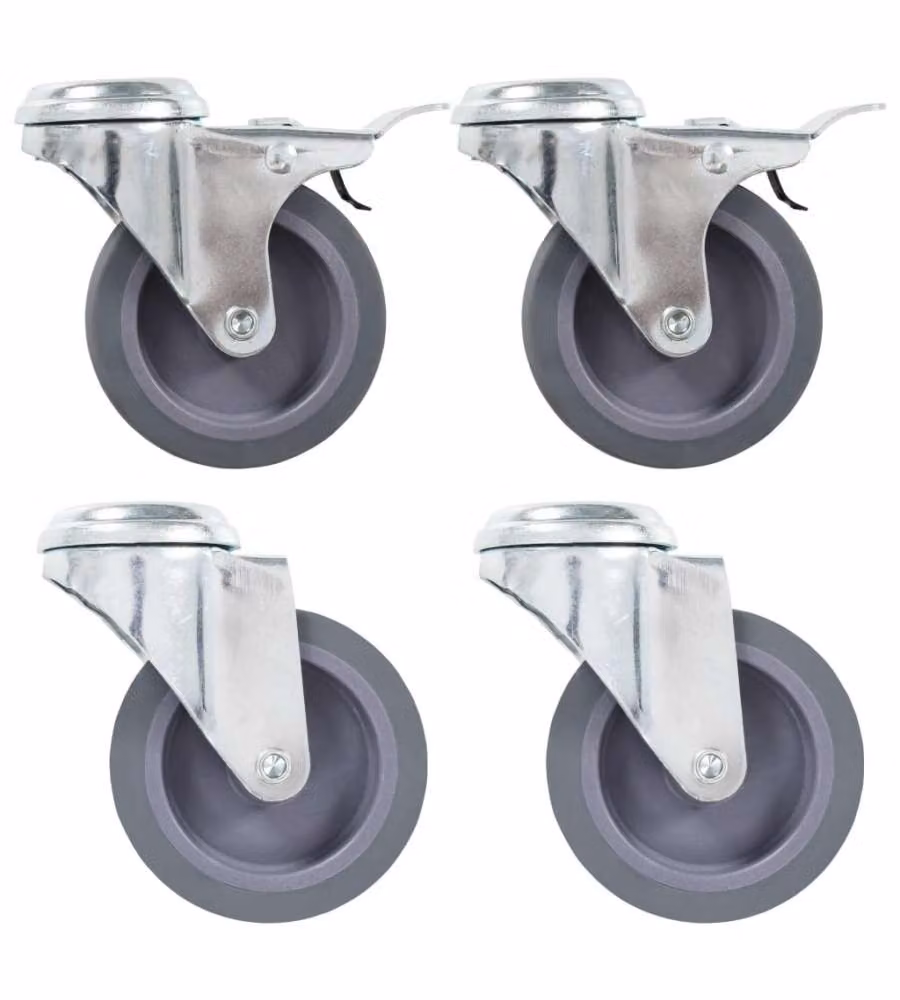 Ruote Girevoli con Foro per Bullone 8 pz 75 mm 277886