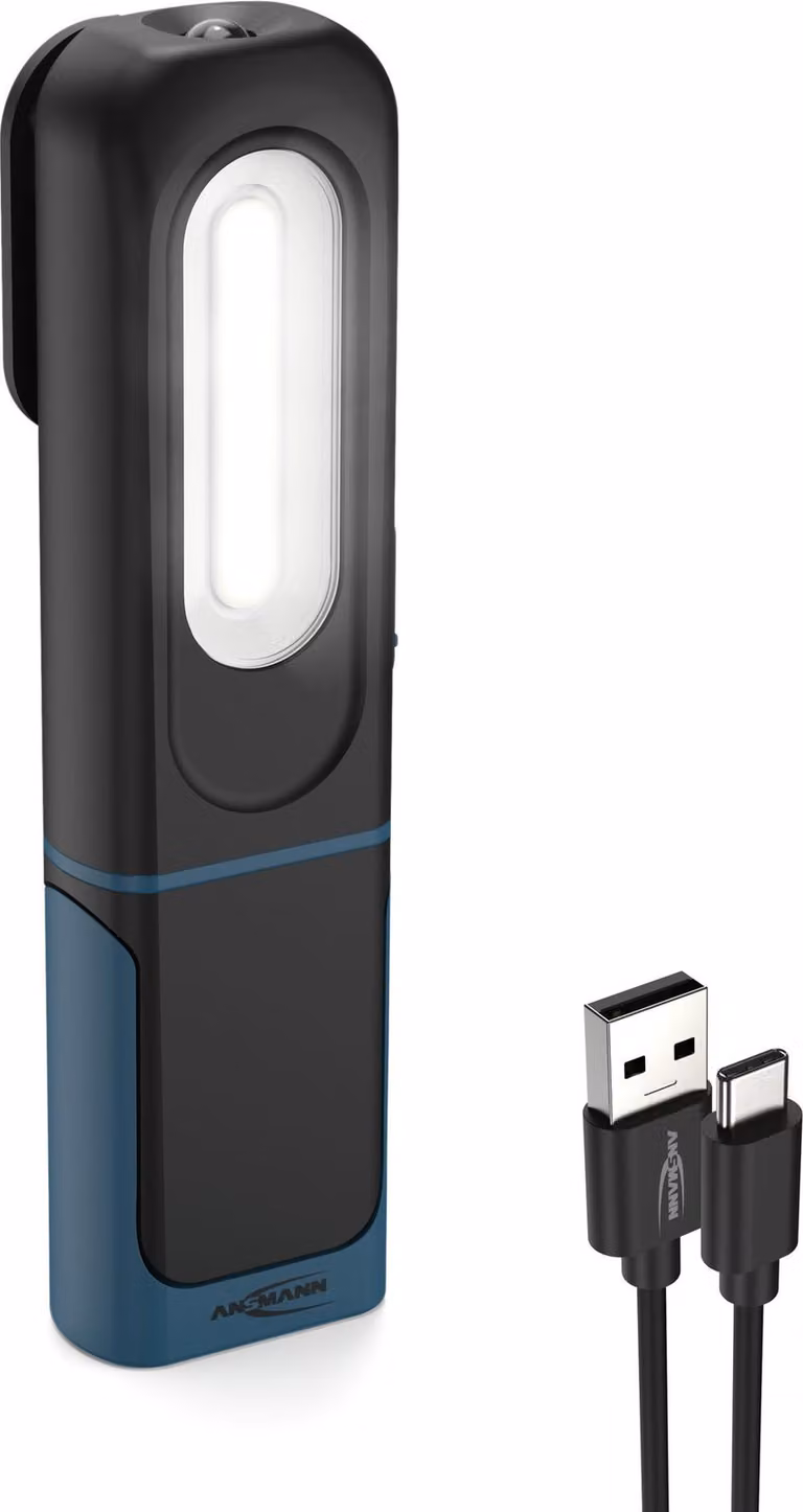 ANSMANN 1600-0706 ANSMANN WL350R LED Akku-Strahler schwarz, 1800 Lux, 350 Lumen, 1 St.