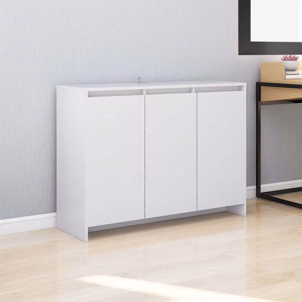 Credenza moderna vidaXL bianca in MDF L: 102 cm, P: 33 cm, H: 75 cm