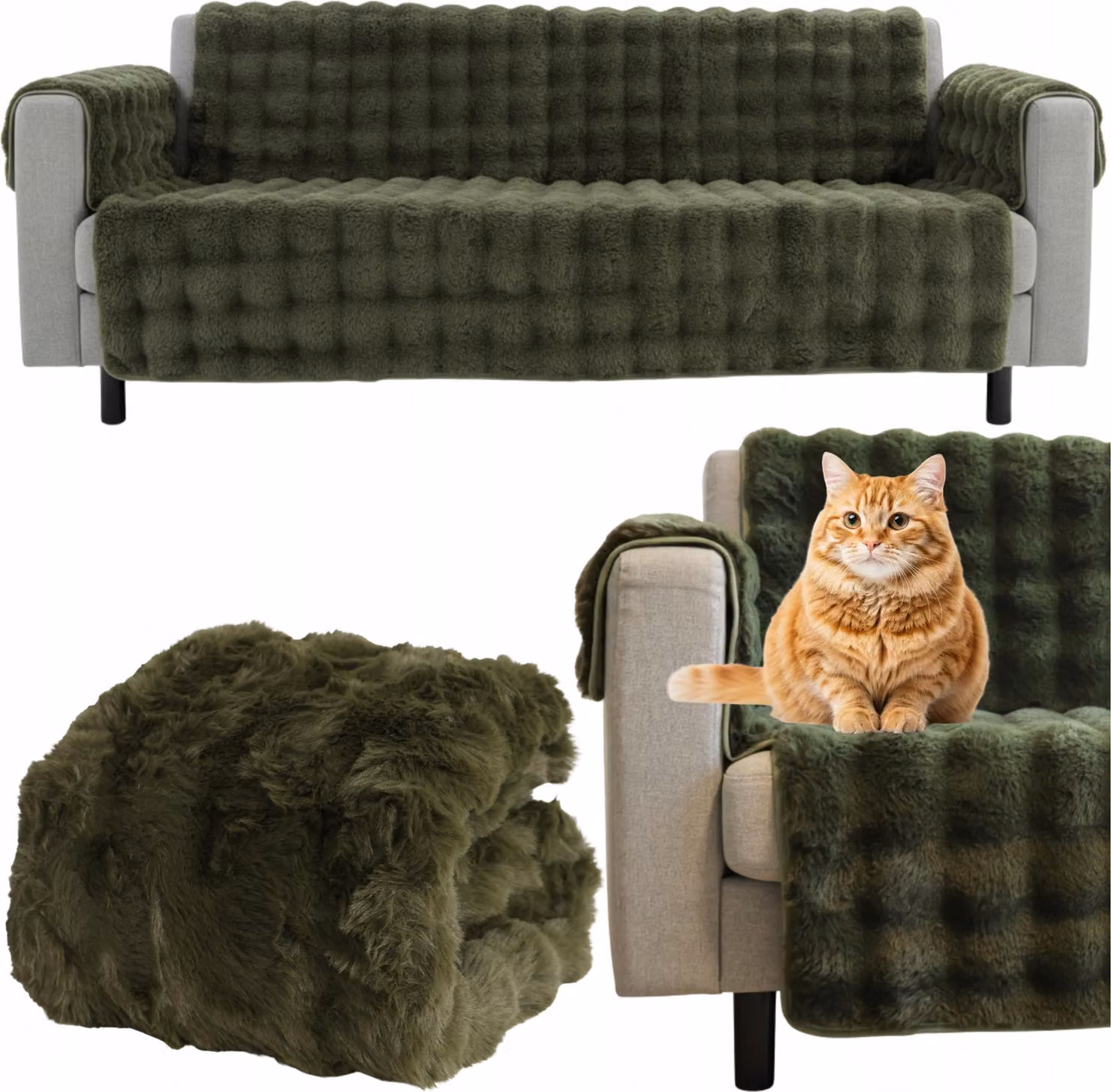 WOBELL | Tappetino protettivo antiscivolo impermeabile per letto per cani e gatti, 167x193 cm